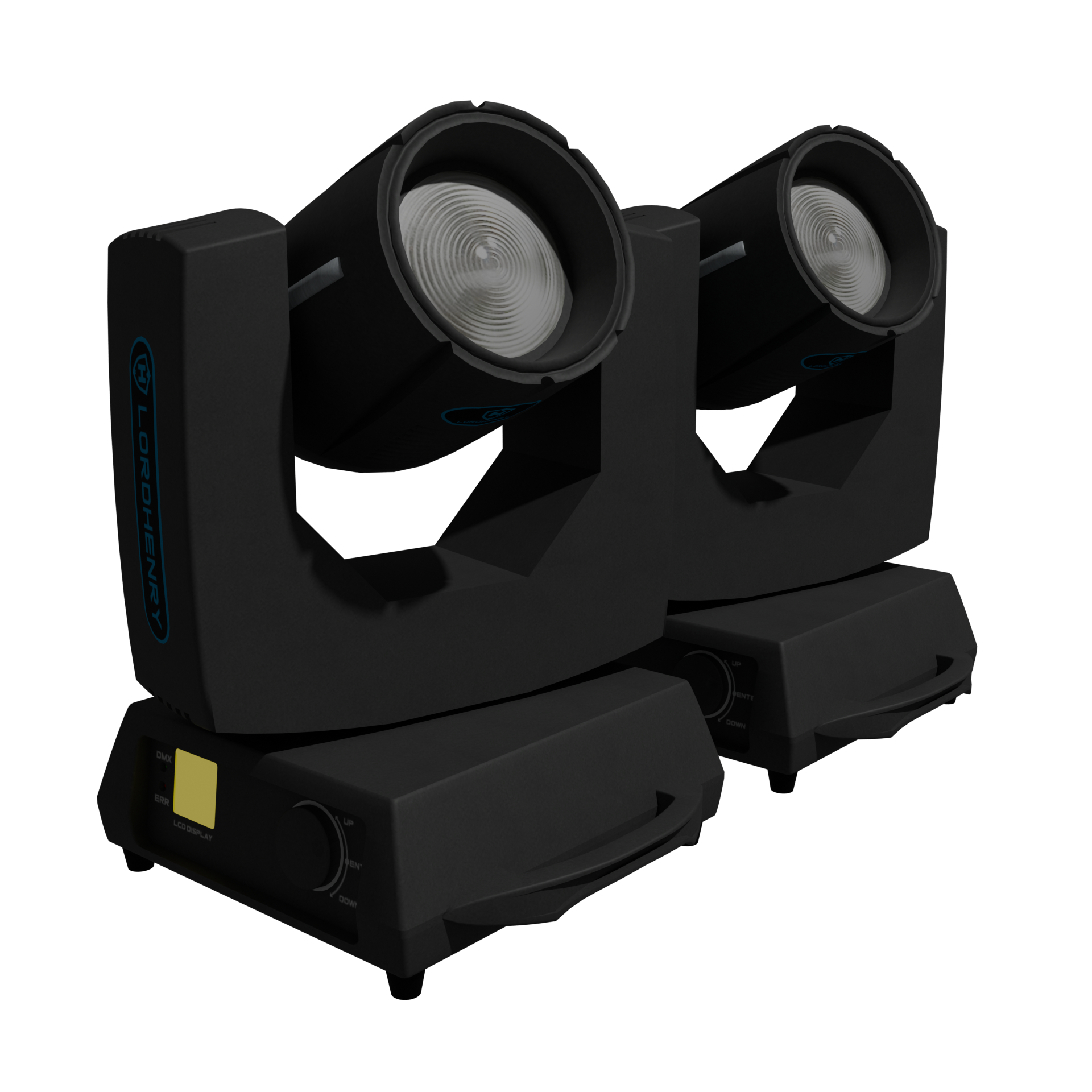 Two large Spot Lights, side.