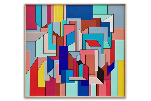 Childhood Memories Acrylic and enamel on wood panel 51 1/2 × 48 in; 130.8 × 121.9 cm Private Collection