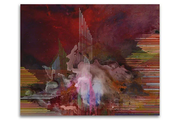 Heaven Acrylic on wood panel 24 × 30 in; 61 × 76.2 cm 2016 Series: Rivers of Life / When Paint Finds It’s Destiny