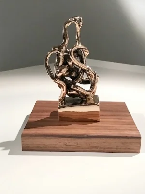 Infinitude 6 High-Polished Bronze, Walnut and Acrylic 7 1/2 × 5 1/2 × 5 1/2 in; 19.1 × 14 × 14 cm Infinitude 2017