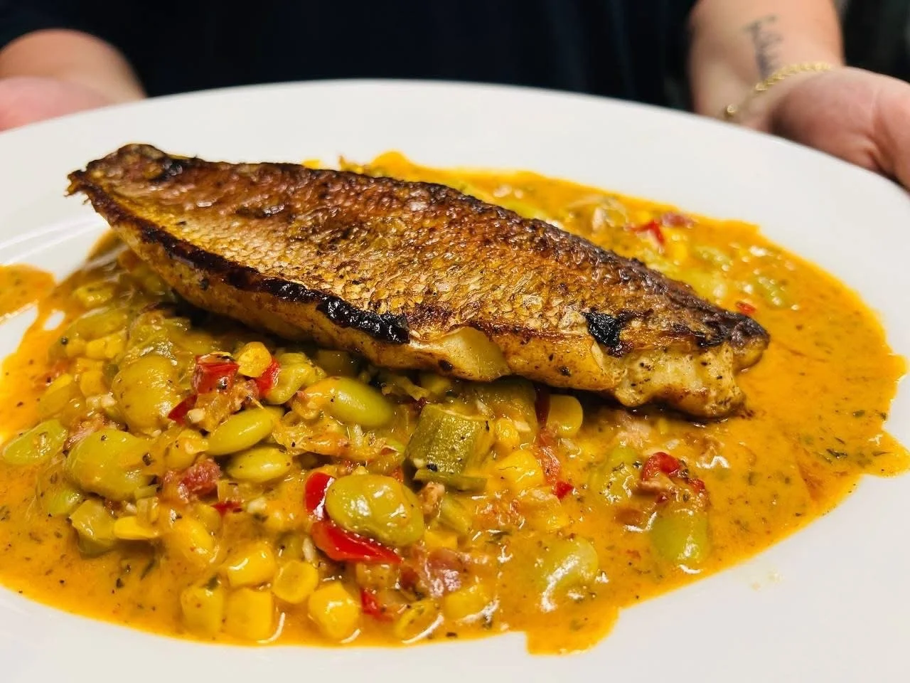 SNAPPER SUCCOTASH