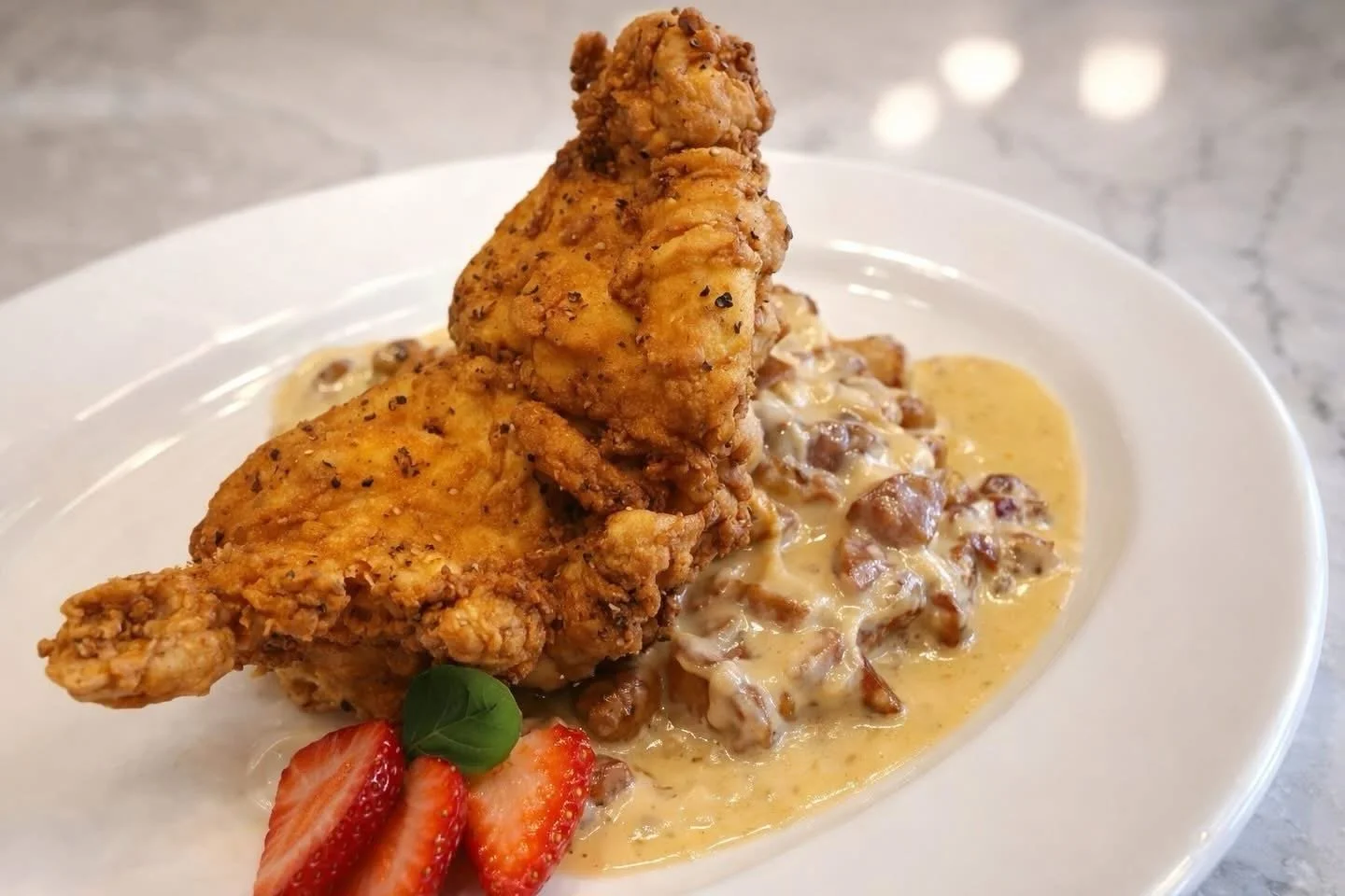 CHICKEN &amp; WAFFLES