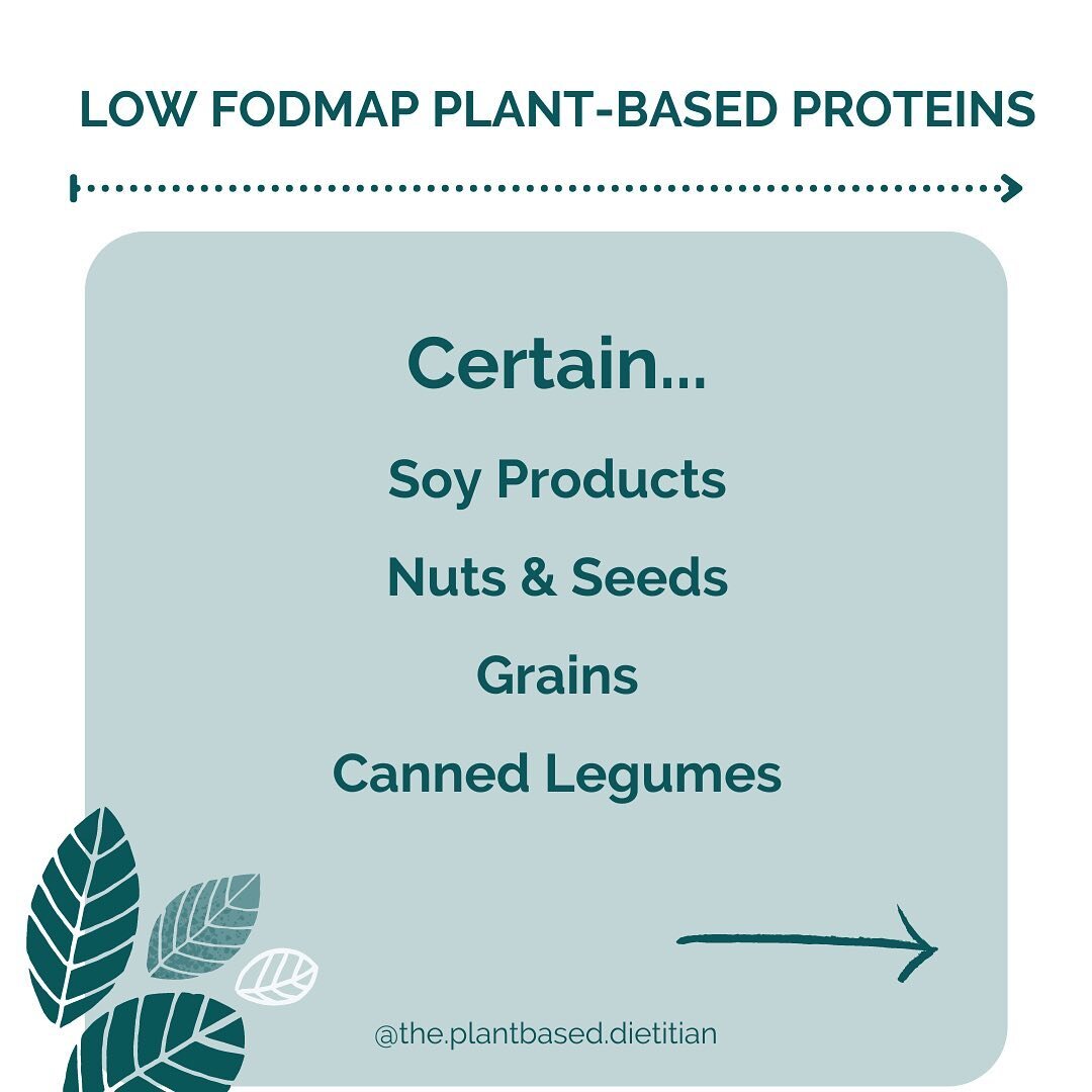 Do you feel your protein intake is limited on a vegan low FODMAPdiet? 
-
There are lots of great plant-based low FODMAP protein sources! 

Firm Tofu &amp; Tempeh are a wonderful source of protein and can be added to any meal. Edamame is also a low FO