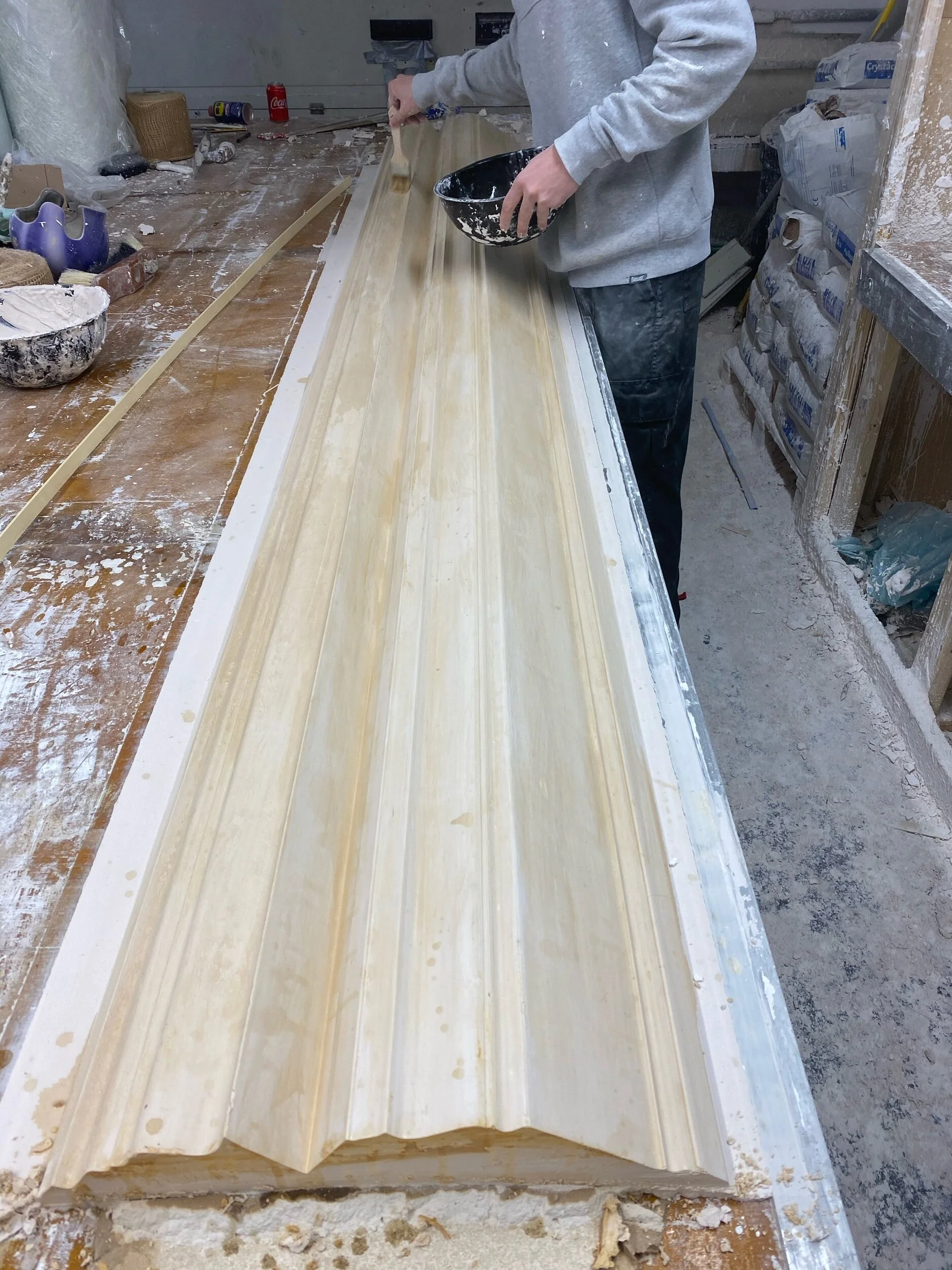 Cornice (coving) reinstated in Filey, North Yorkshire