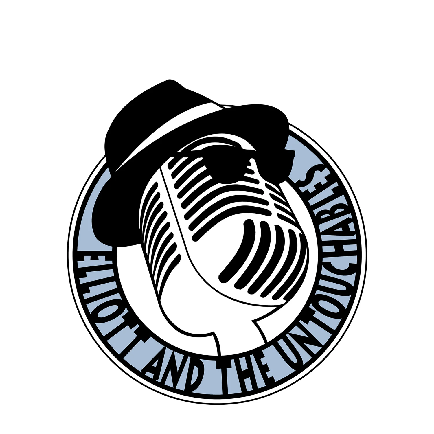 Elliott and the Untouchables is a band I was a member of for many years (hire a drummer, get a free art director). The band performed traditional and modern blues with a vintage influence. So the old style microphone, pork pie hat, and shades seems a natural fit.