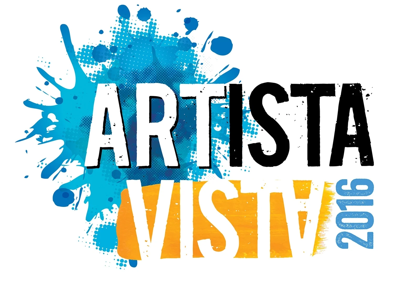 Artista Vista , Columbia’s premier gallery crawl, is held every spring to showcase the artists, galleries and studios in the Vista, an official South Carolina Cultural District. A splash of paint and a creative use of typography seemed the obvious choice!