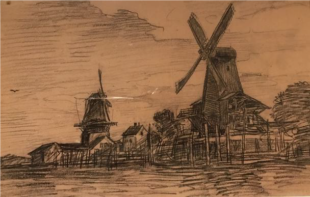 Daubigny, “Twee molens in de omgeving van Dordrecht”