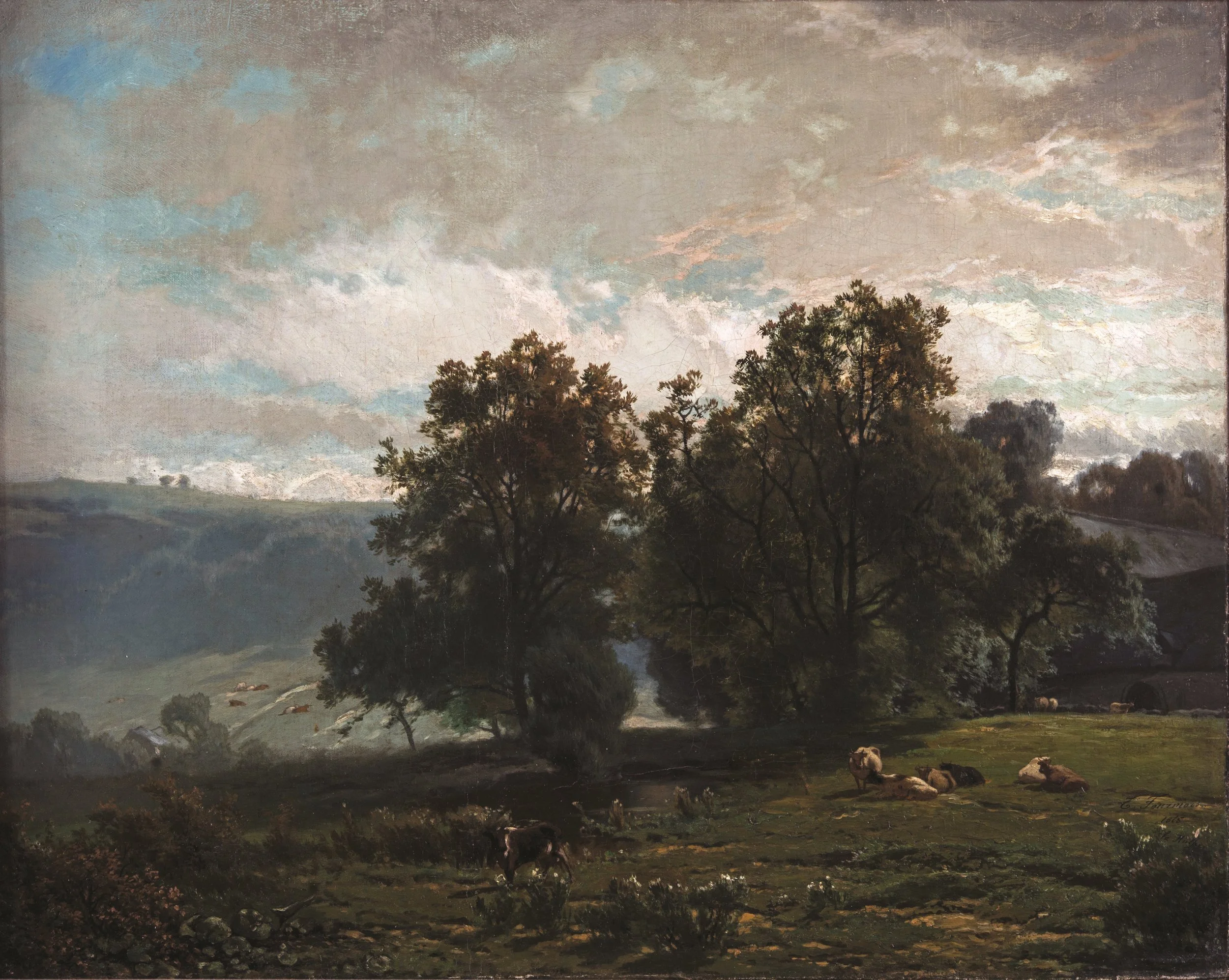 Théodore Fourmois (1814 Presles-Ixelles 1871), La Hulpe , 1865. Oil on canvas, 48.9x61.3 cm, Hearn Family Trust. Courtesy of the McMullen Museum of Art, Boston College'.