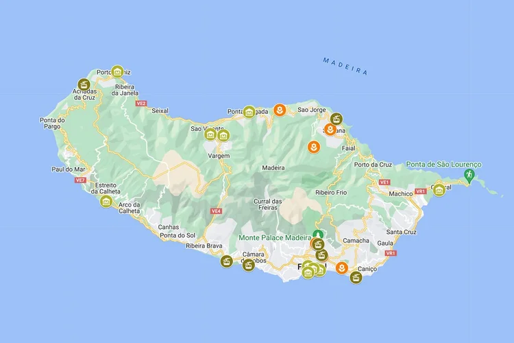 Madeira Protugal Map Explore Madeira with Our Interactive Tourist Map — Tomas Havel Photography