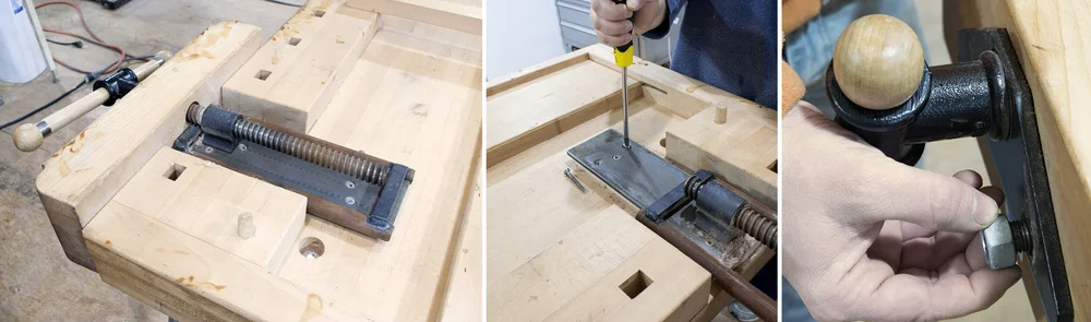 Installing an HNT Gordon Front Vise on my Hofmann & Hammer workbench ...