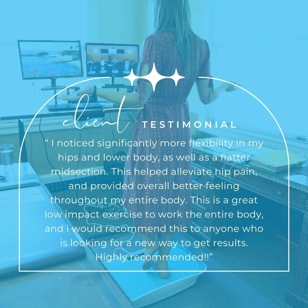 Client Testimonial 💫
&ldquo;I noticed significantly more flexibility in my hips and lower body, as well as a flatter midsection. This helped alleviate hip pain, and provided overall better feeling throughout my entire body. This is a great low impac