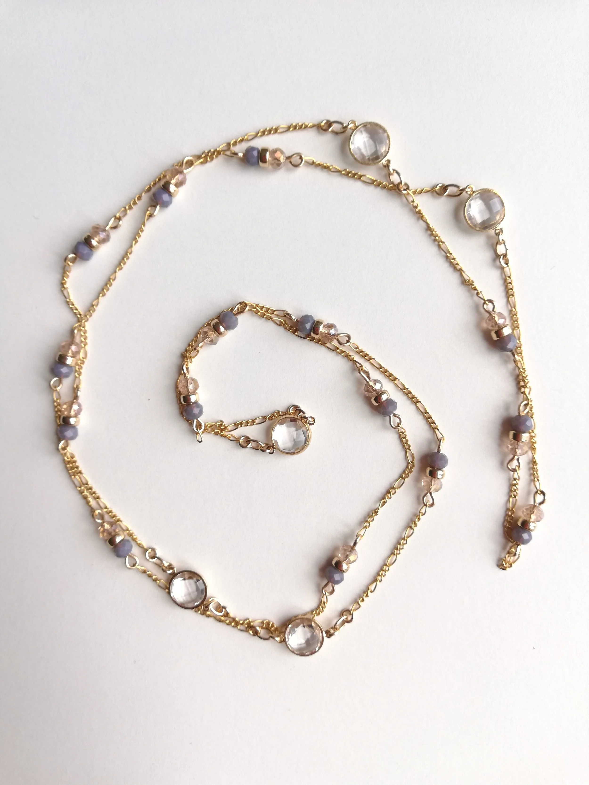 long beaded chain necklace