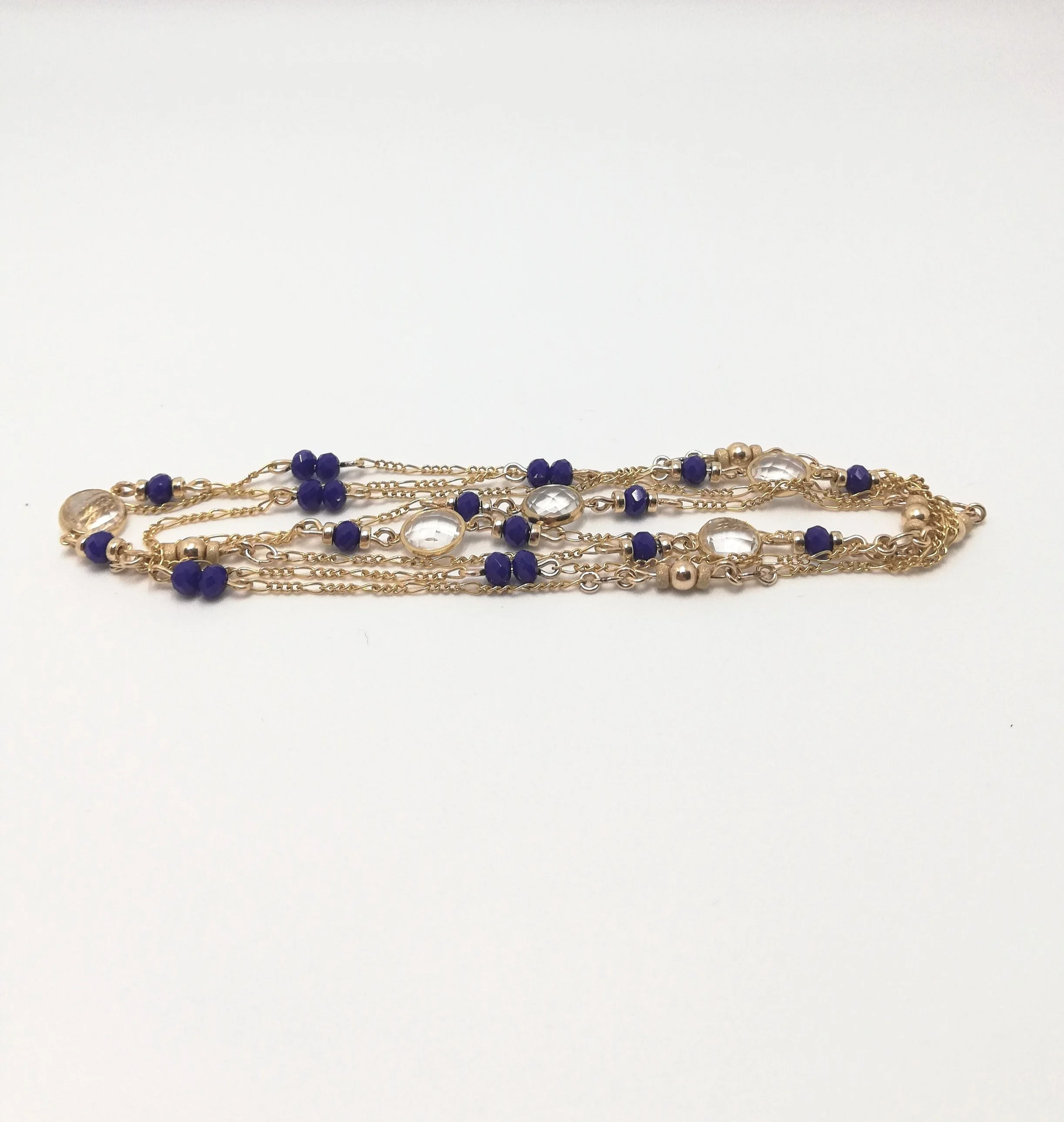 long beaded dainty chain necklace
