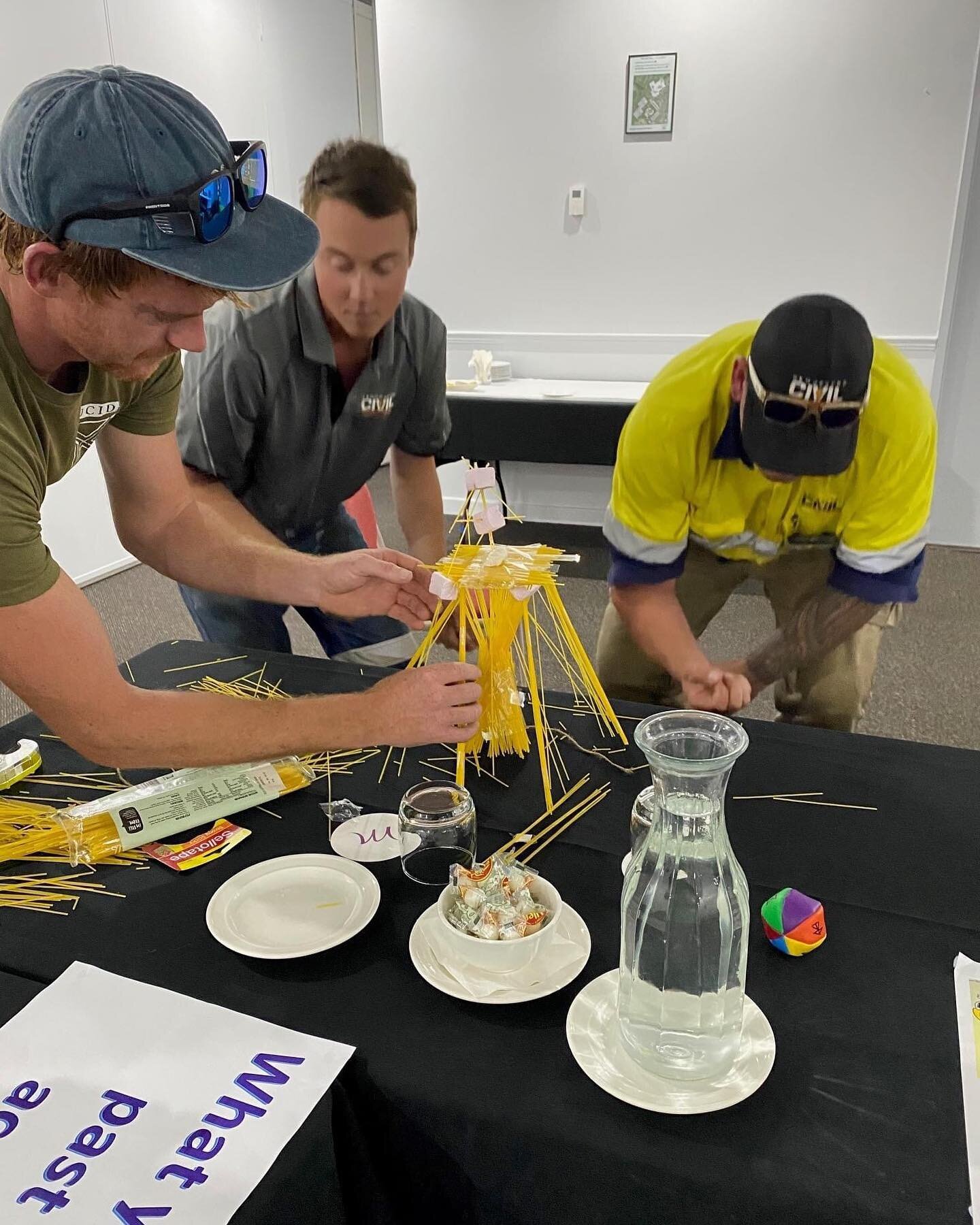 Our future leaders workshop was held at Sanctuary Golf Resort yesterday with our talented team working hard and having some fun. The spaghetti towers were a little lower in height than expected, however there was no verbal communication allowed. 😀
G