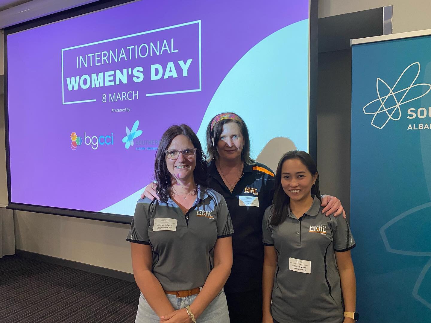 Katie, Kat and Jan representing Geographe Civil at International Women&rsquo;s day lunch BGCCI - very inspiring thank you @Southern Ports