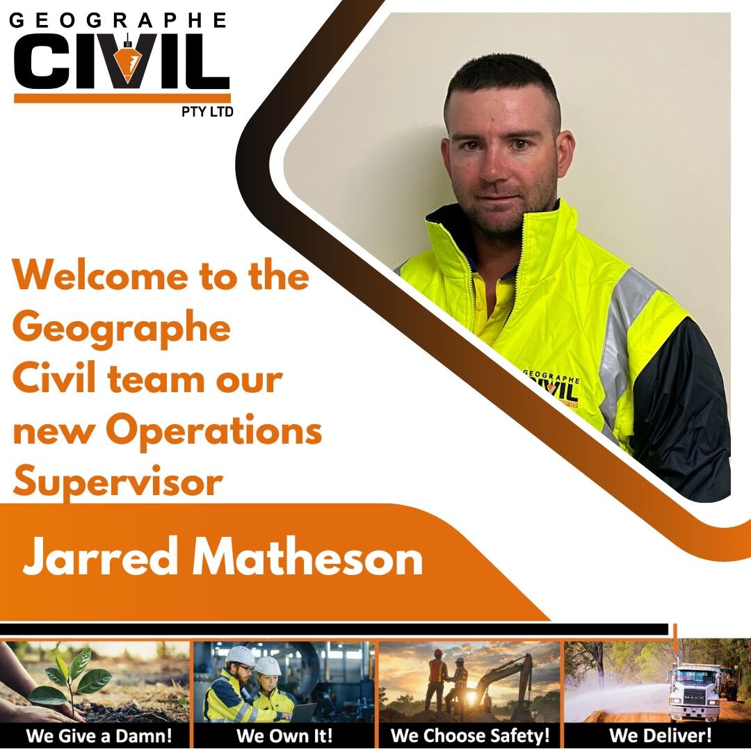 Jarred Matheson recently joined our Geo Team as Operations Supervisor.
As a young and driven leader, Jarred likes to work at a fast pace and develop a team of skilled workers and contribute to successful projects.
He was attracted to the Geographe Ci