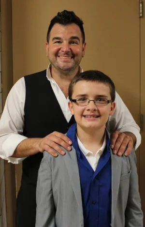 Host Doc Burkhardt with 2017 co-host William Bevensee