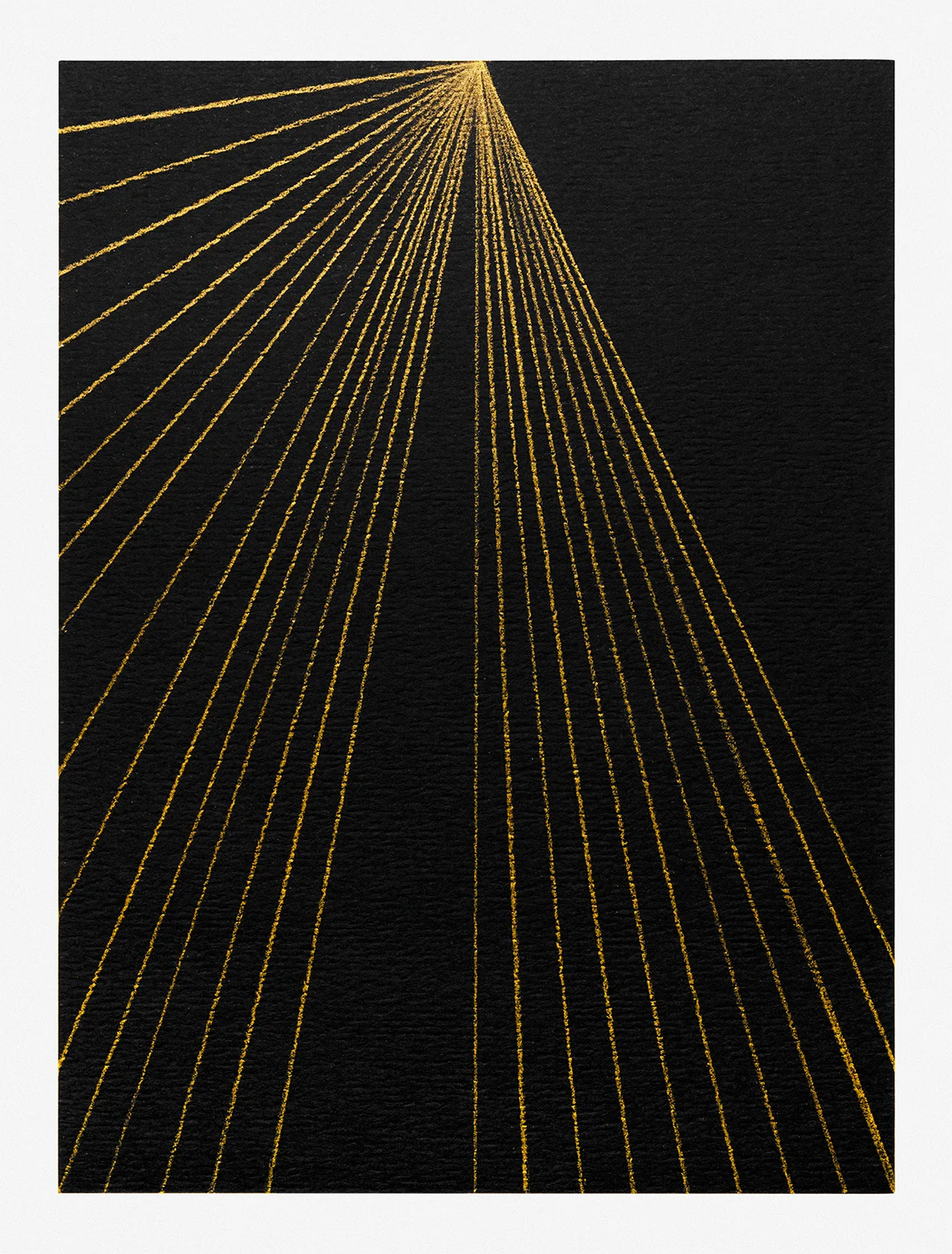 “Proposed Passages (Isaac),” Drawing #3 gold pencil on black paper 2018 - present