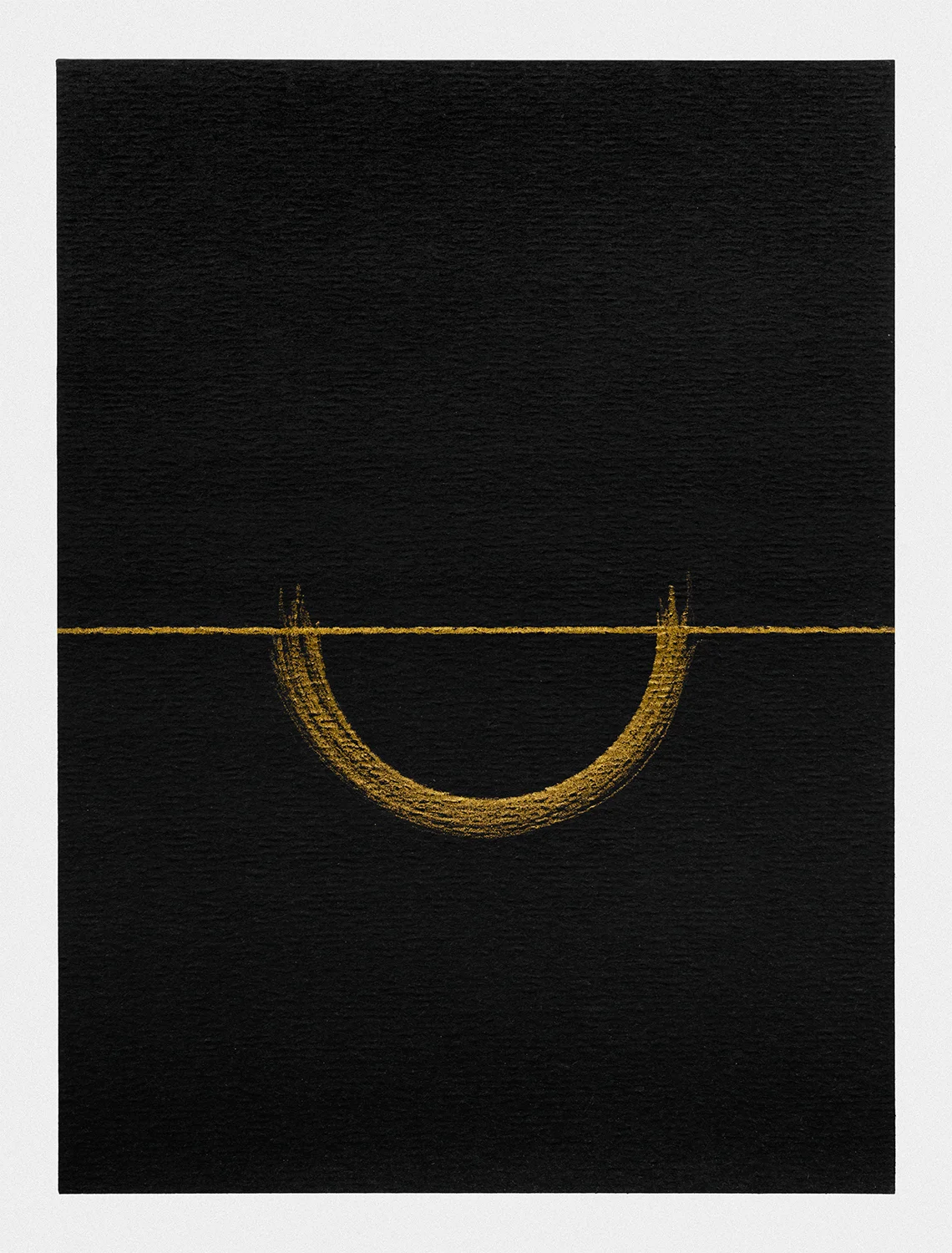 “Proposed Passages (Isaac),” Drawing #10 gold pencil on black paper 2018 - present