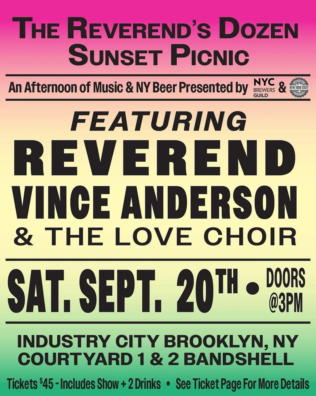 The Reverend's Dozen Sunset Picnic