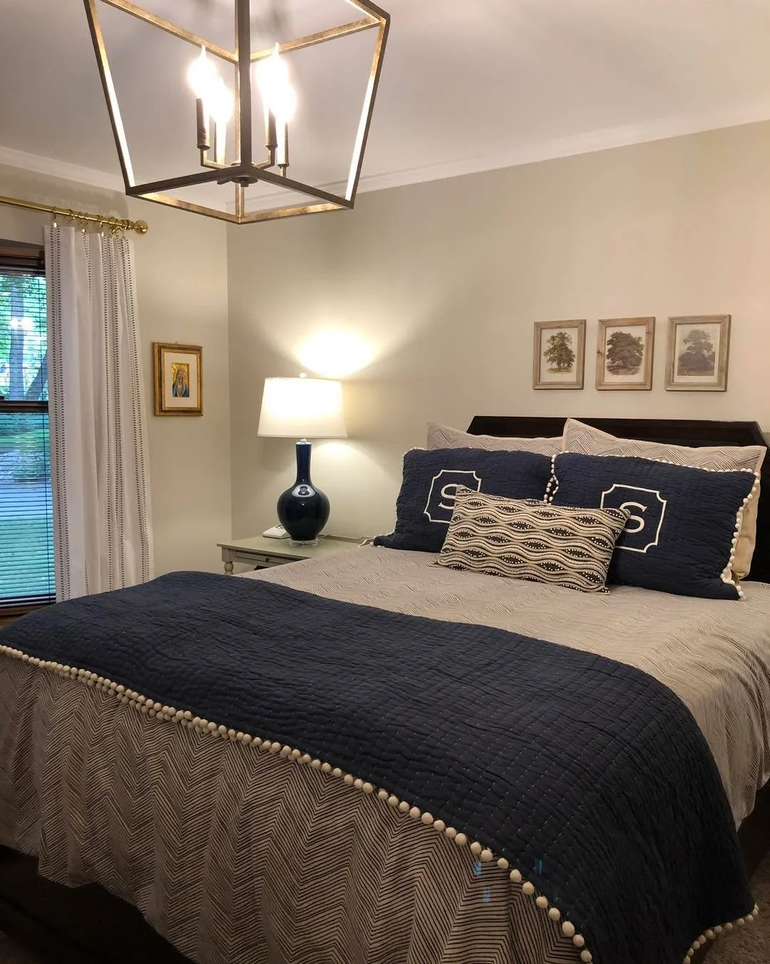 {Natural Cream} . . . this bedroom refresh was painted in Benjamin Moore Natural Cream which is so pretty with the white crown molding but goes equally good with stained trim.