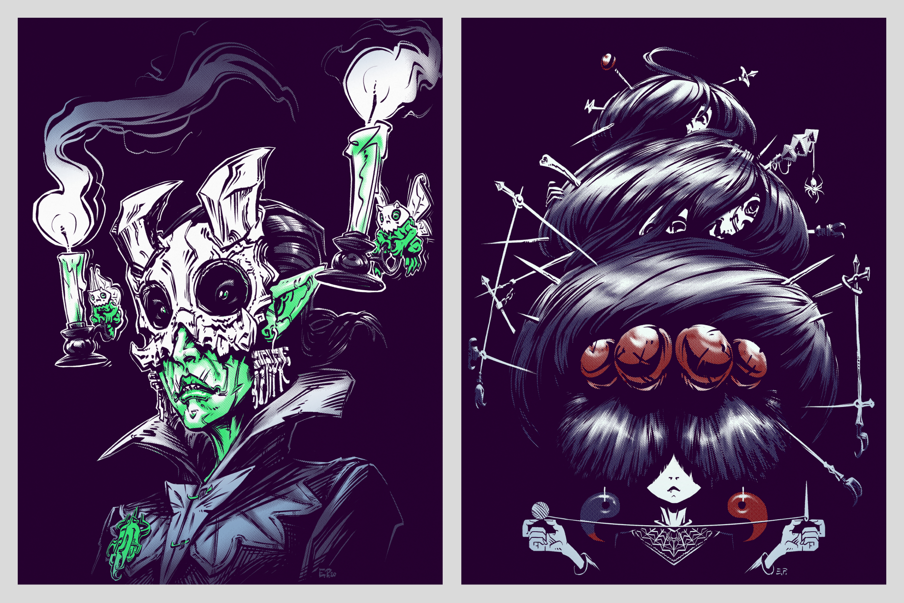 “Spooky Folklore Busts” Halloween commissions