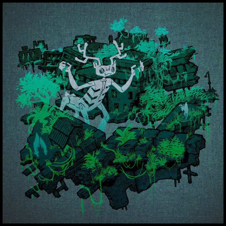 “Ghost Forest” - 12x12” ink and digital color