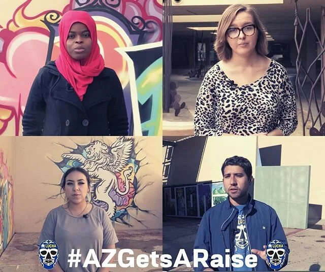 In just a few hours we will be celebrating a new year and an end to a decade! We welcome a new year, with new possibilities, and new ceilings to shatter, but we also welcome the raise Arizona workers will get on January 1st 2020! When midnight strikes, AZ will become the state with the 5th highest minimum wage in the country! Since the passage of Prop 206 in 2016 over 224,000 jobs have been created in AZ, the unemployment rate has dropped from 5.2% to 4.7%. While we still have a lot of work to do in terms of uplifting more Arizonans out of poverty, and paying more Arizonans a decent wage, without a doubt Prop 206 has done a tremendous service in lifting families from poverty! Beginning tomorrow we will release a series of powerful minimum wage stories to begin the new year, stay tuned. Happy New Year y Feliz Ano Nuevo! #YesOn206 #AZGetsARaise #LUCHAAZ #newyearseve #2020
Contribute to our 2020 fundraiser!
https://luchaaz.org/lucha2020
