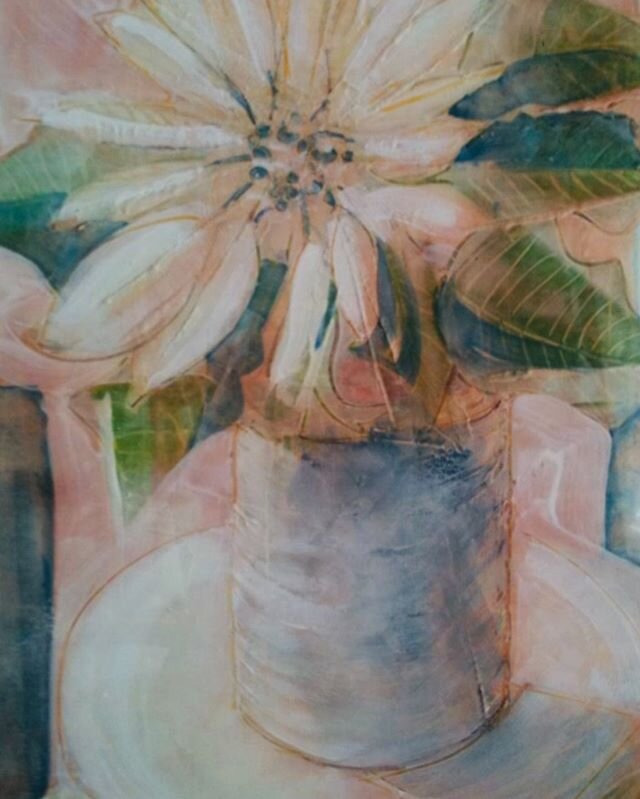 #pontsetta #watercolour #artoninstagram #flowerpaintings #timetopaint #loveart #stilllife #interiordesign