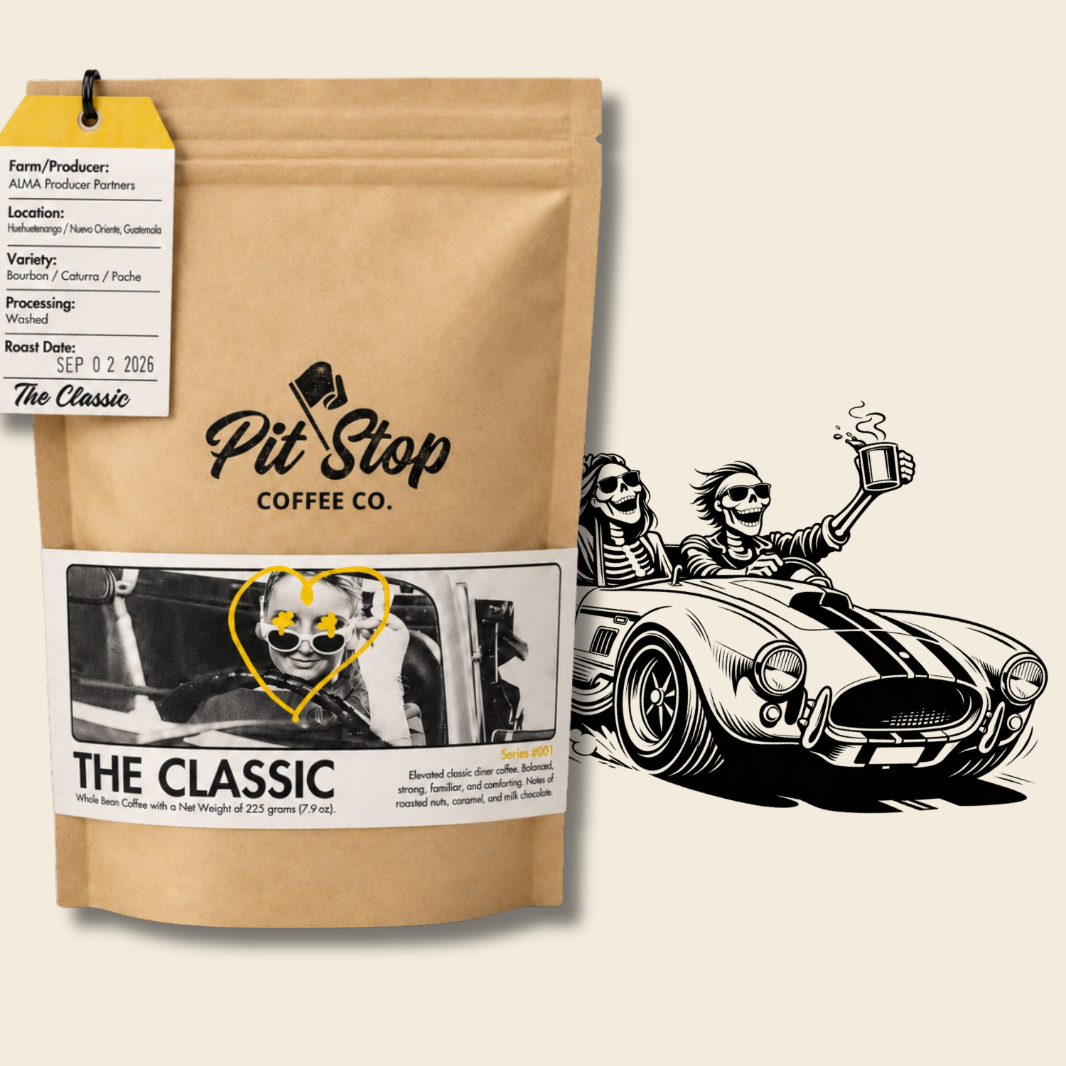 Pit Stop Coffee Co The Classic Guatemala Whole Bean Coffee