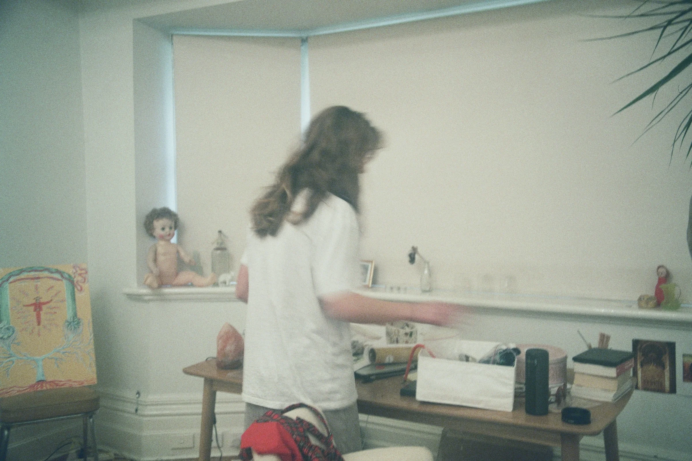 mads in her room. film by abby