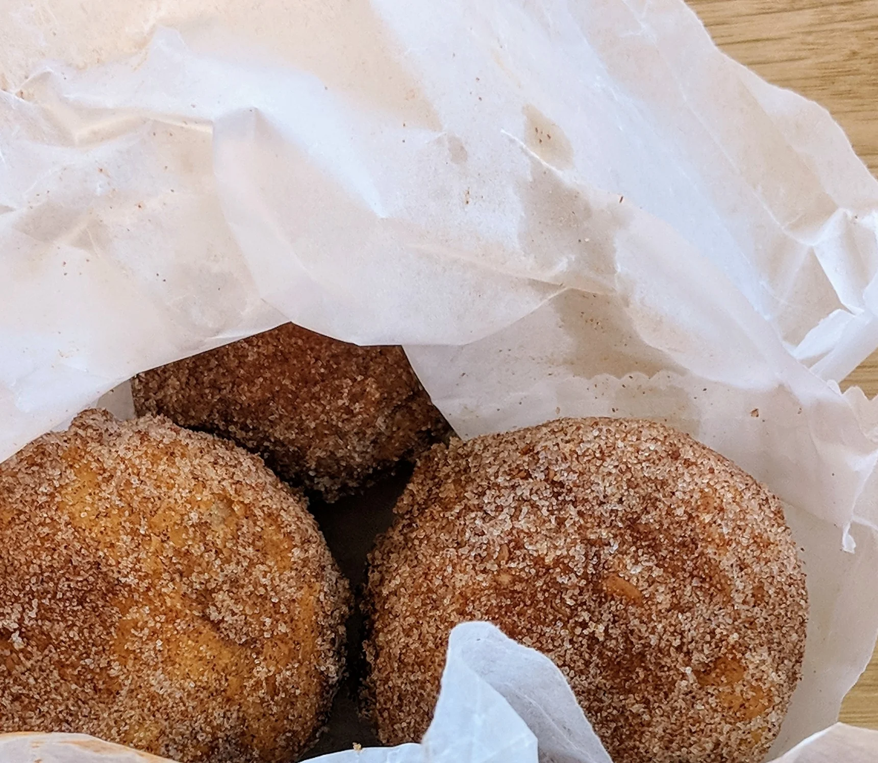 A truly terrible of the dough-doughs before I ate one and stashed the other in my purse.