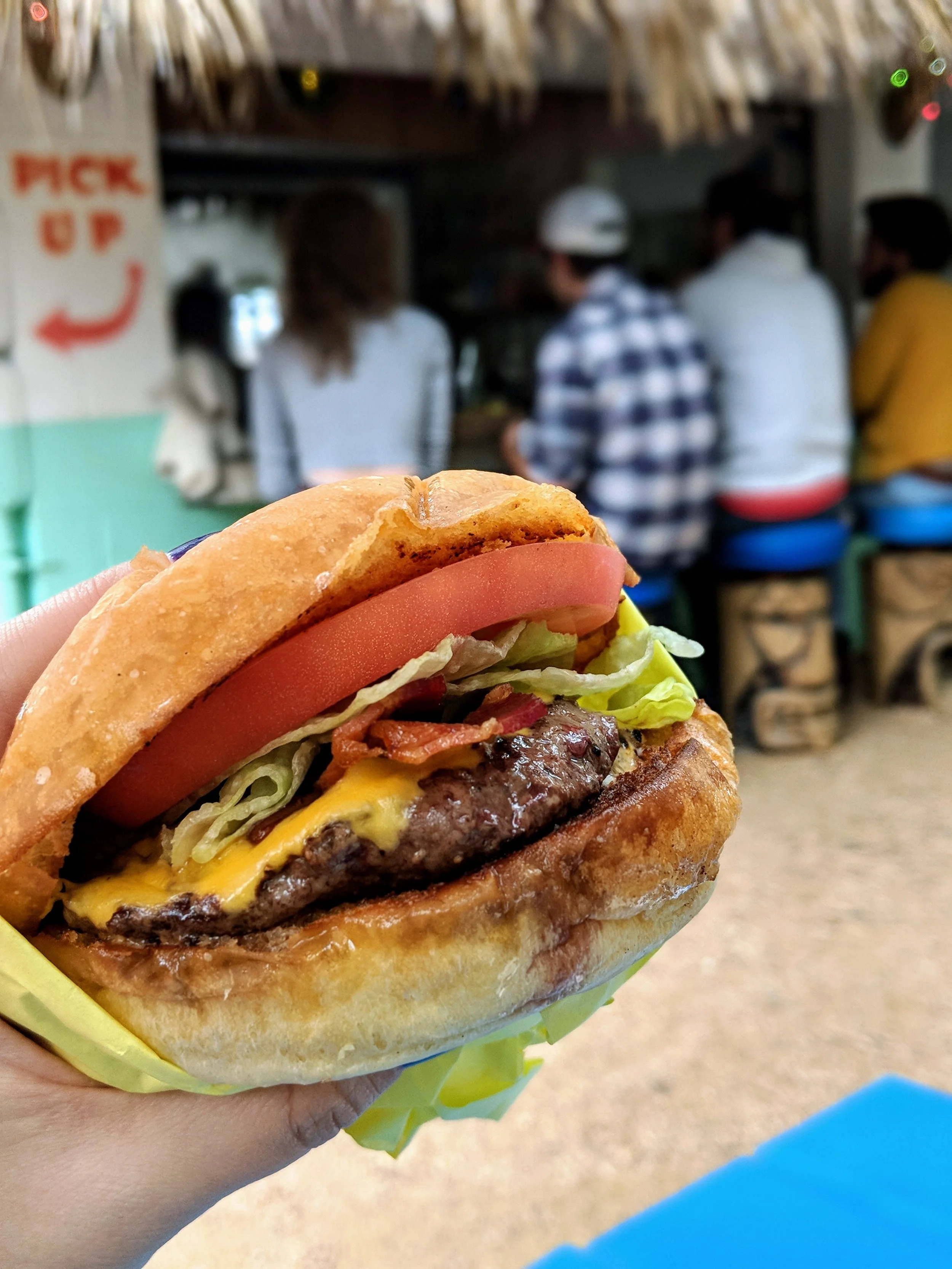 Bacon cheeseburger at Pool Burger