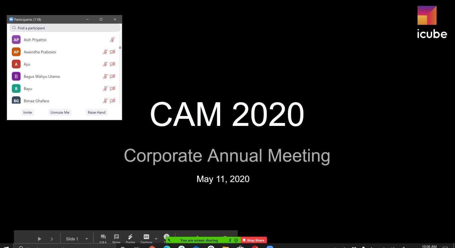 ICUBE Annual (Online) Meeting 2020