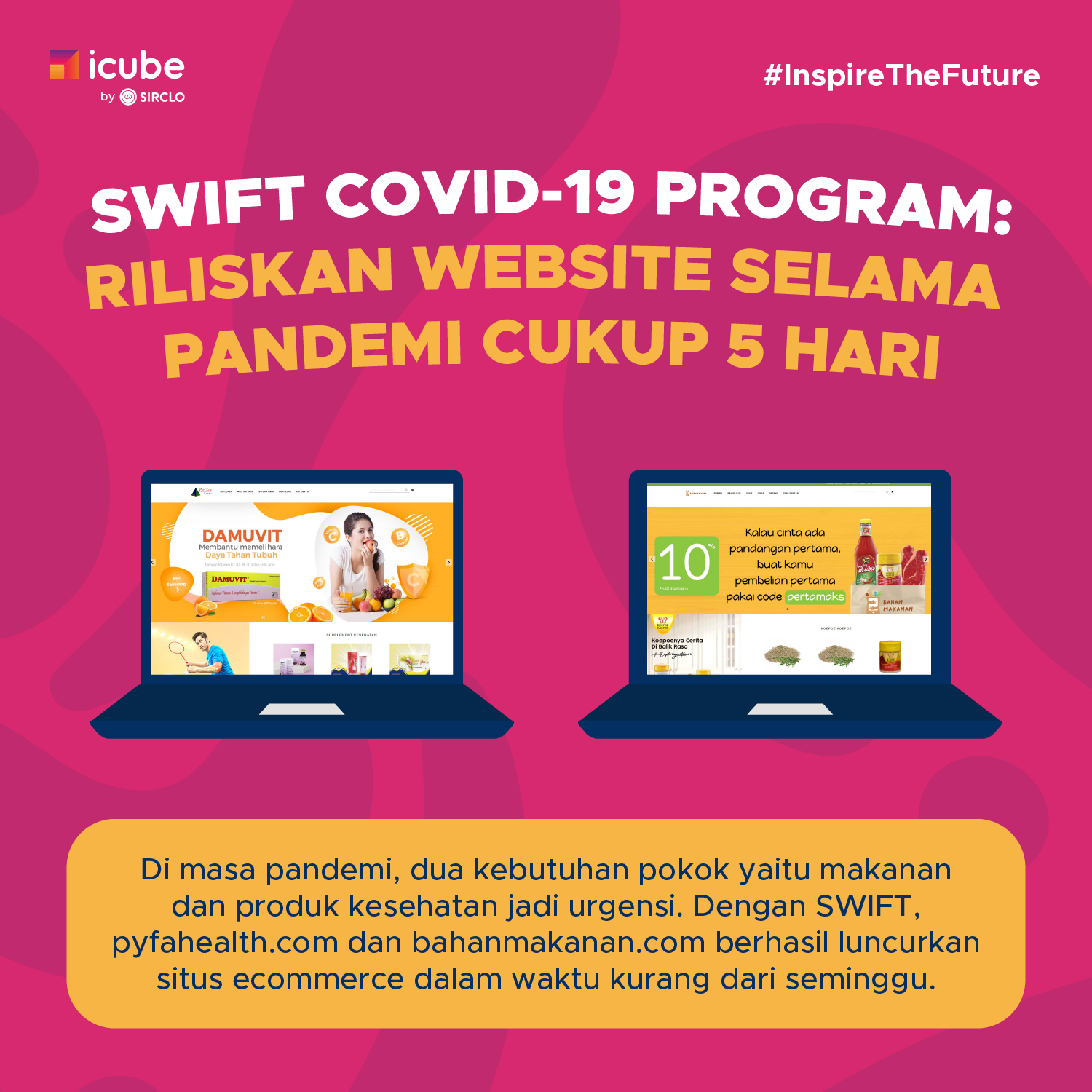 SWIFT COVID-19 Program: Riliskan Website Selama Pandemi Cukup 5 Hari