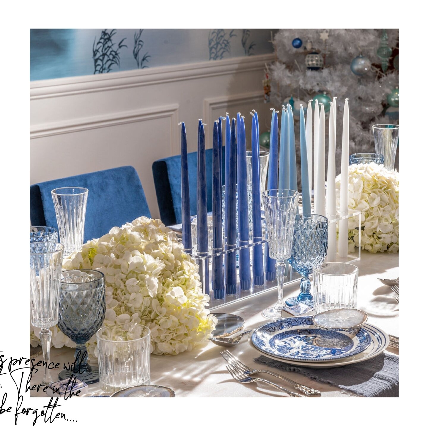 Blue: Reimagined in honour of you

Event curation and creation: @black.chameleon.events
Photography by: @upstairsstudios_
Table-wear: @theprettytablehire
Candles: @southernlightscandleco
Custom candelabra: @acrylicsonline
Floristry: @black.chameleon.