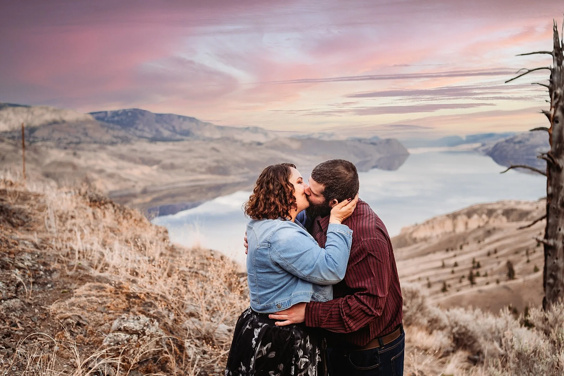 Engagement Session at Kamloops Lake Viewpoint with Emily-May Photography