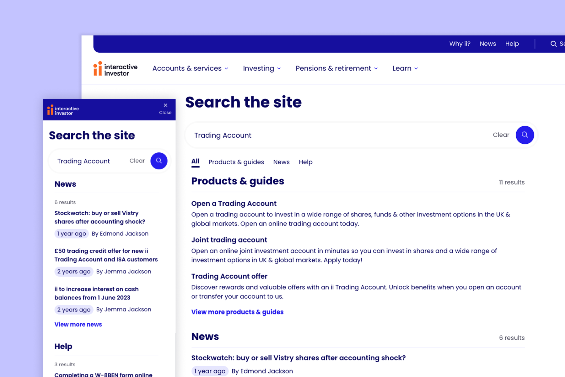 ii.co.uk site search