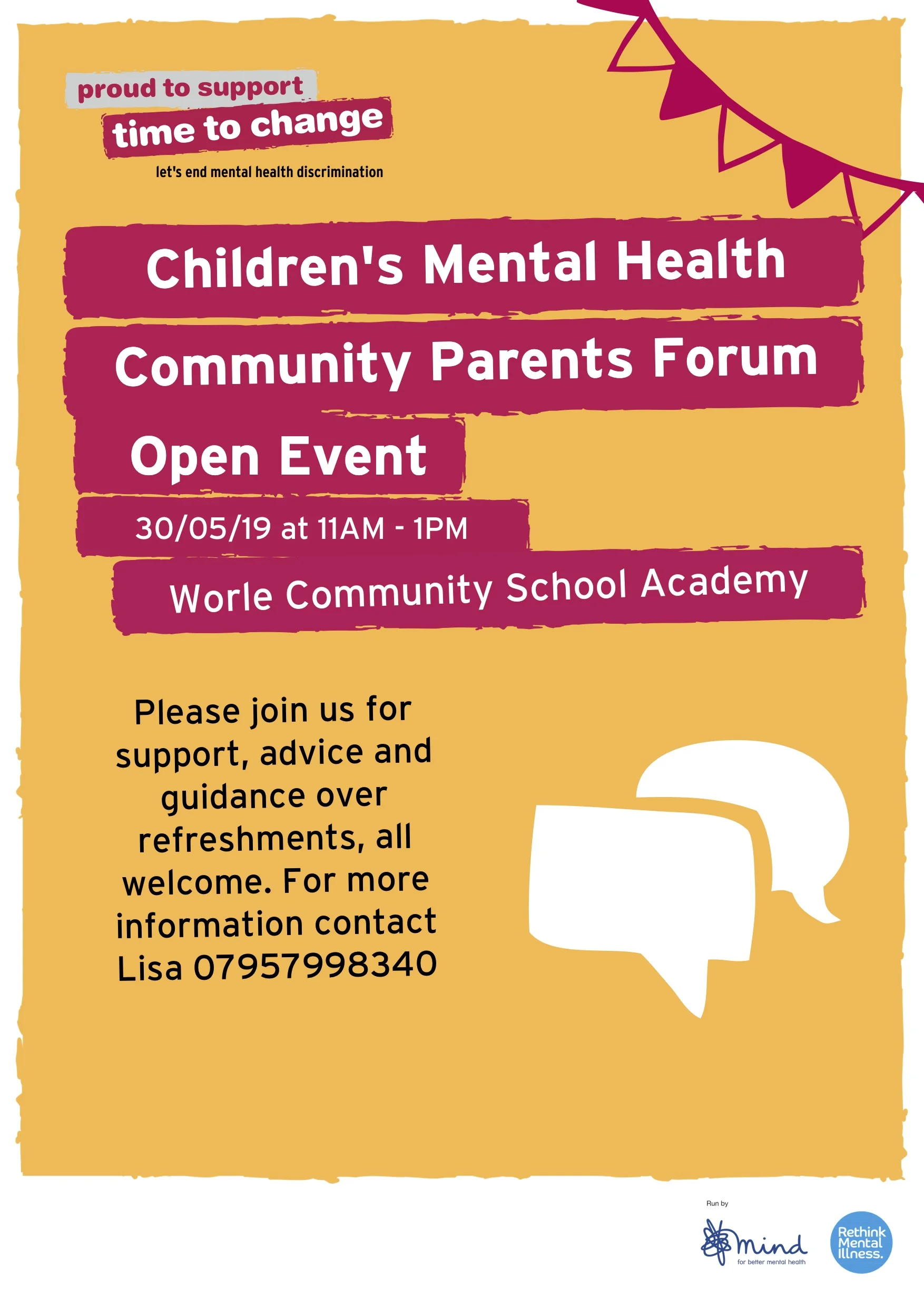 Children's Mental Health Community Parents Forum - Open Event
