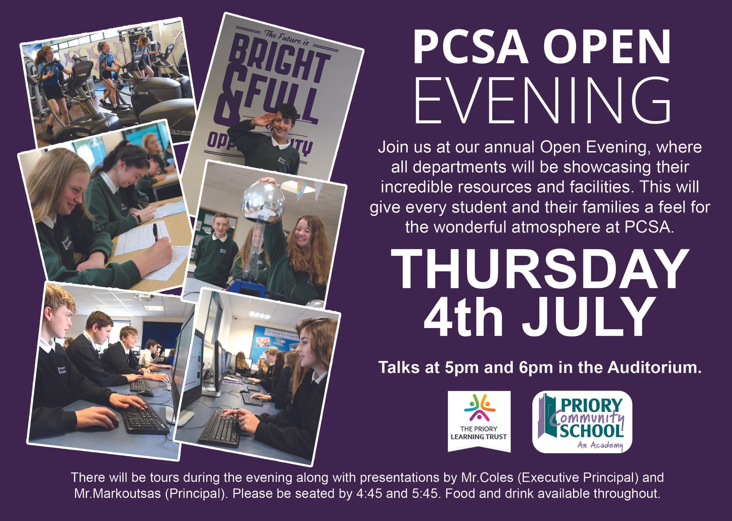 Open Evening - Thursday 4 July 2019