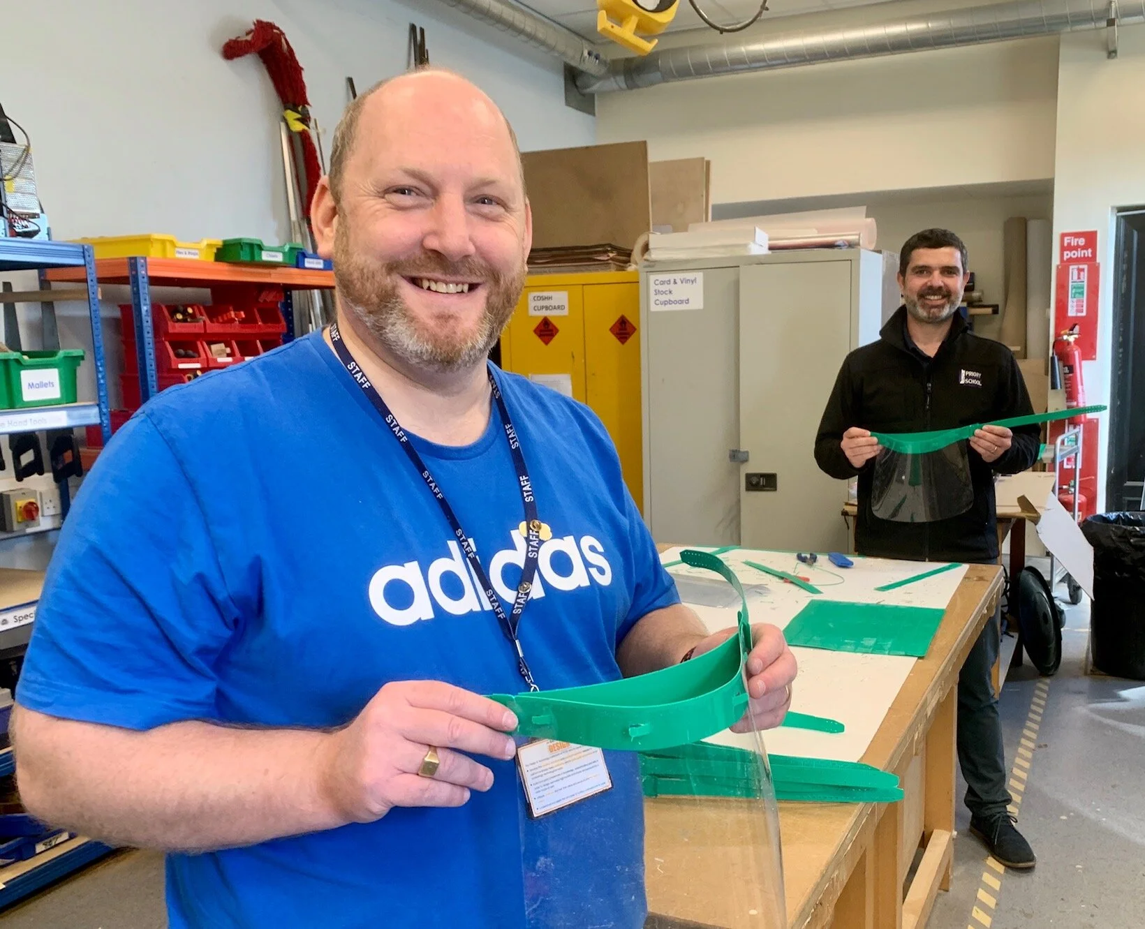 A Weston school Principal and head of DT have made 50 face masks for use by an NHS doctors’ surgery