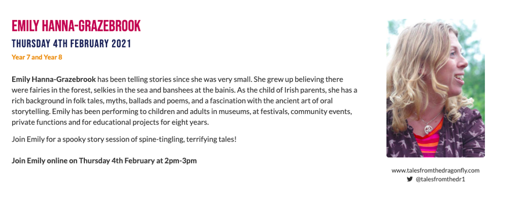 Event: Festival of Literature - Emily Hanna-Grazebrook (Thursday 4 February at 2pm)