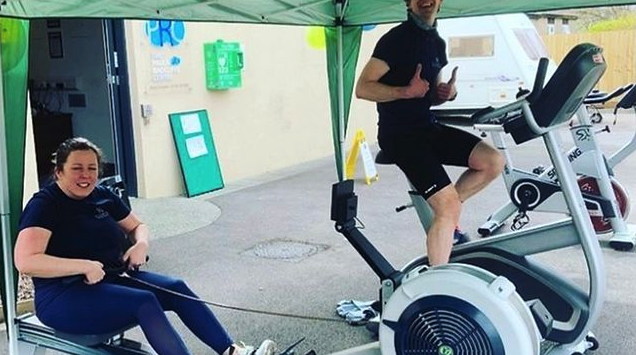 Gruelling 800-mile challenge completed to mark fitness centre reopening