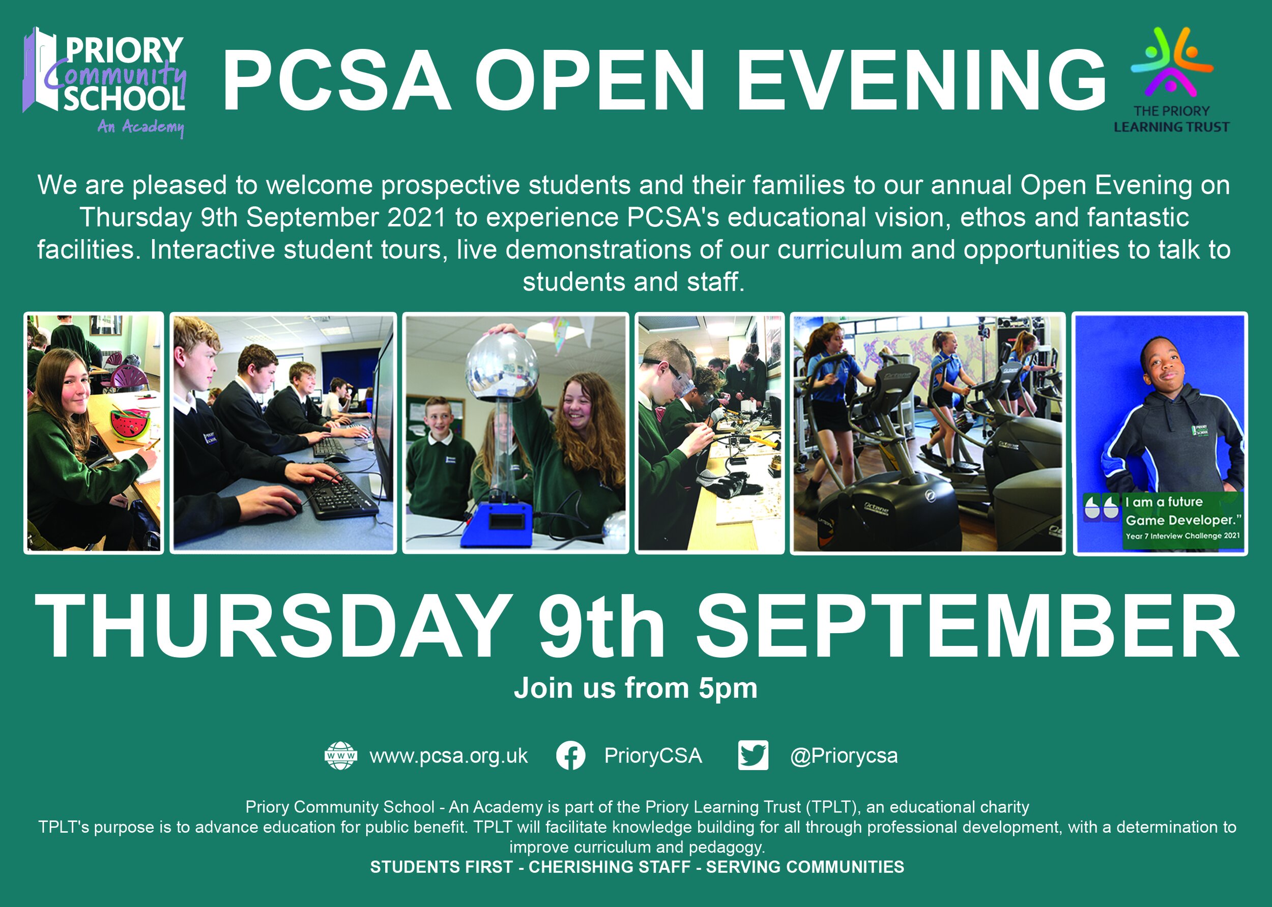 New: PCSA Open Evening - Thursday 9th September 2021