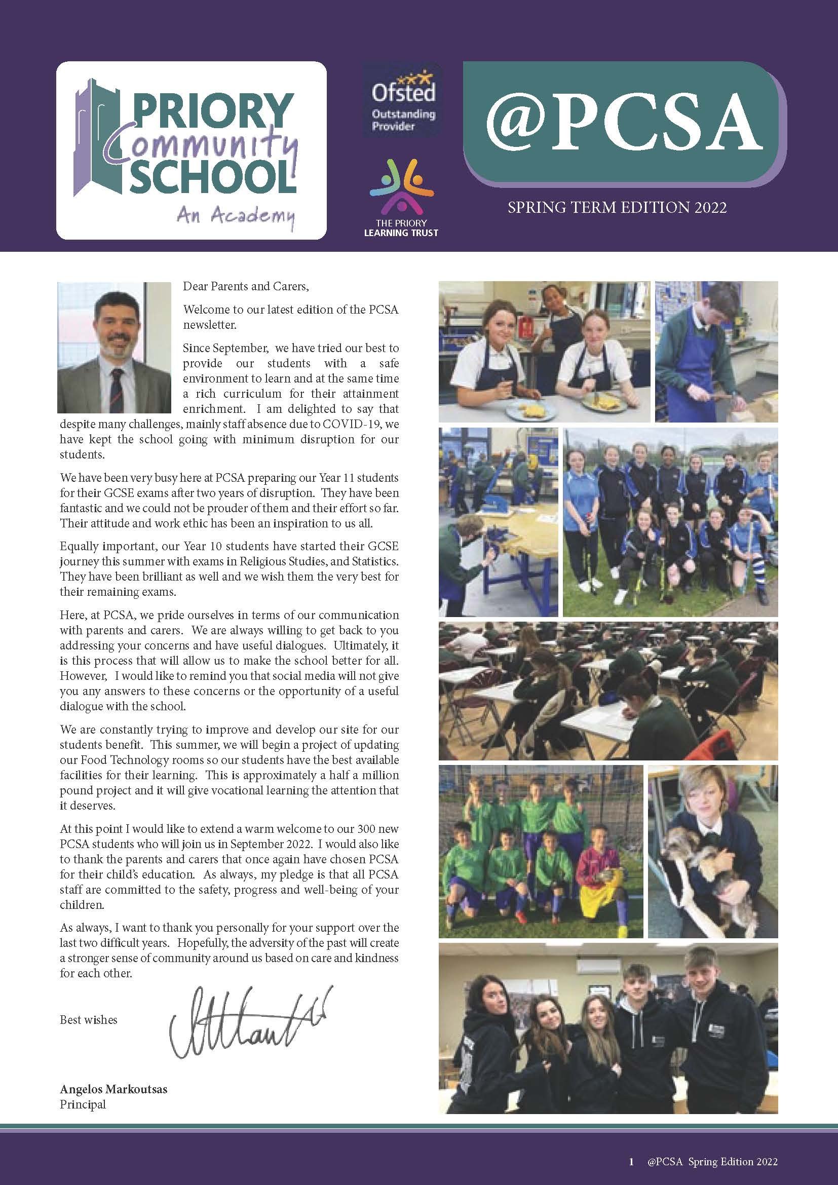 PCSA Newsletter - Spring 2022