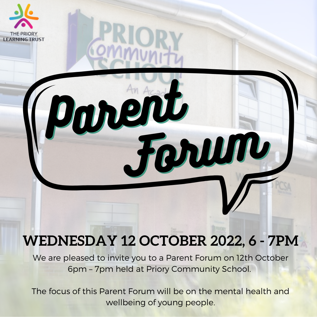 Upcoming Event: Parent Forum - Wednesday 12 October 2022