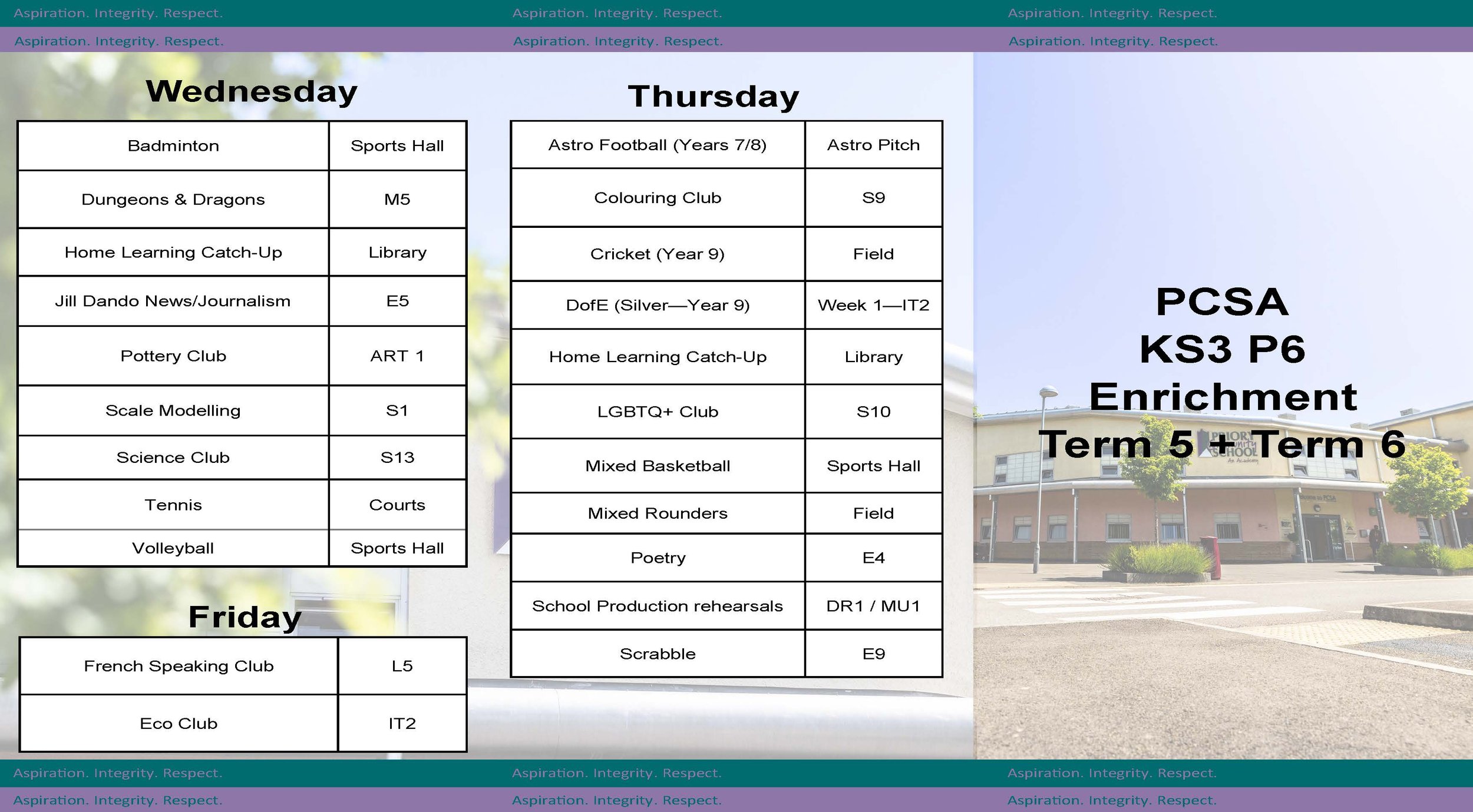 KS3 P6 Enrichment - Terms 5 &amp; 6