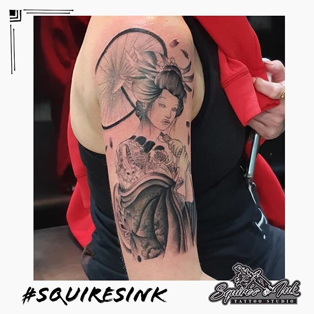 Finished up this geisha design yesterday by @jxwtattoos #squiresink #surfersparadise #geishatattoo #geisha #ink #inked #tattooartist #goldcoast #sleevetattoo #tattoo #tattoos #inkd #greywash #geishaart #tattooideas #inkart #inkspiration