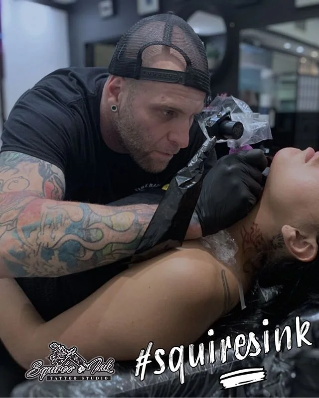 @colinsquire747 hard at work using his Tortuga @pirattattoomachines Check them out on our website 🤙🏾 #squiresink #goldcoast #surfersparadise #tattoo #tattooparlor #tattoostudio #ink #inked #tattooartist #inkart #inkdrawing #skills #tattooideas #tat
