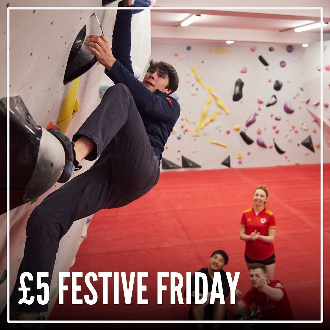 To help you squeeze another climb in before Christmas, we&rsquo;re reducing all entries to &pound;5 this Friday at Boulders Newport Road and Culverhouse Cross 🎅🧑&zwj;🎄

We&rsquo;ll be open from 11am to 9pm, and in the bouldering areas at Newport R